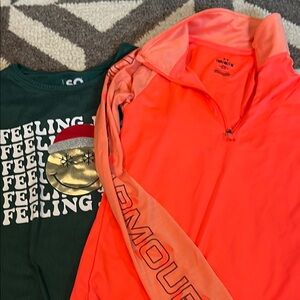 Under Armour Kids Neon Coral Quarter-Zip Sweatshirt